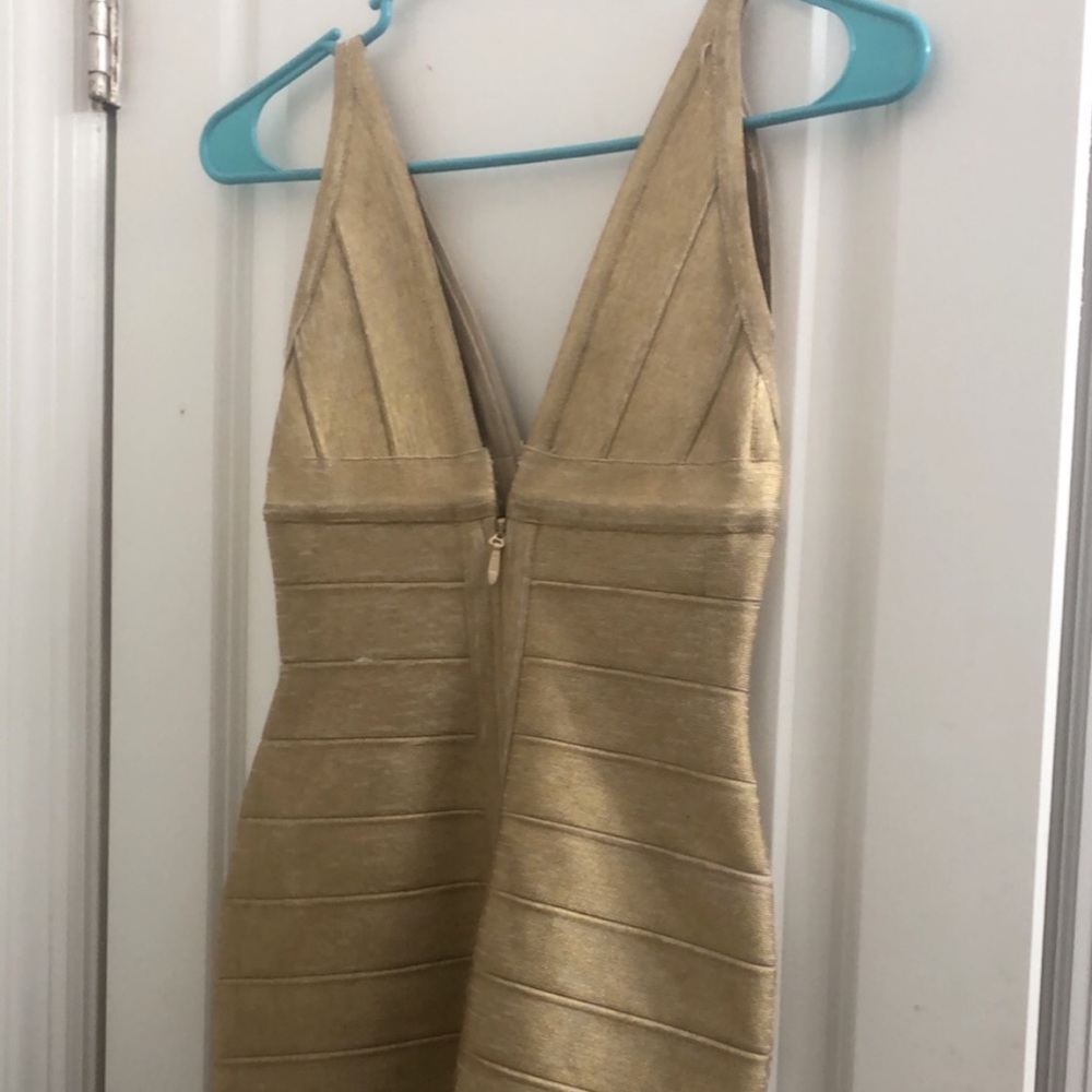 SOLD light  in the box gold bandage dress SOLD